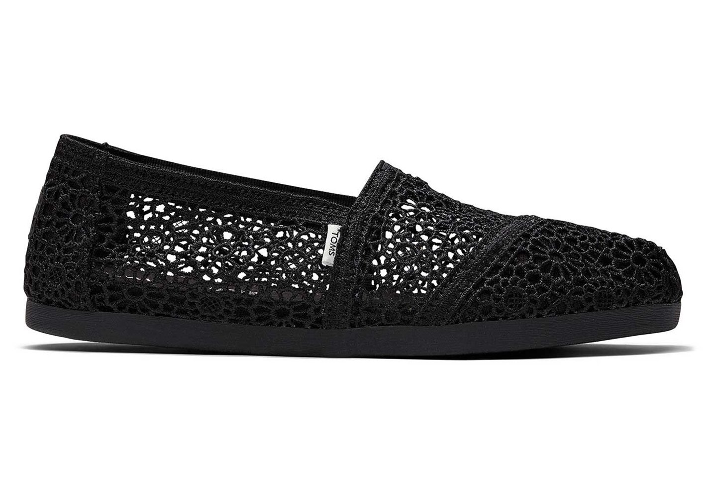 Toms Alpargata Moroccan Crochet Espadrille Black - Womens - 53841-NIRA